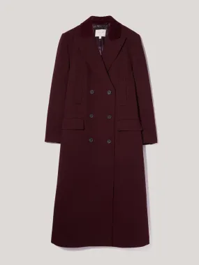 Wool double-breasted overcoat