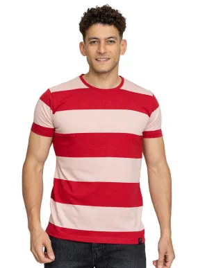 W.Striped Rouge Striped Round T-shirt