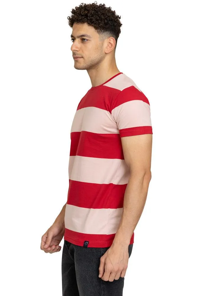 W.Striped Rouge Striped Round T-shirt