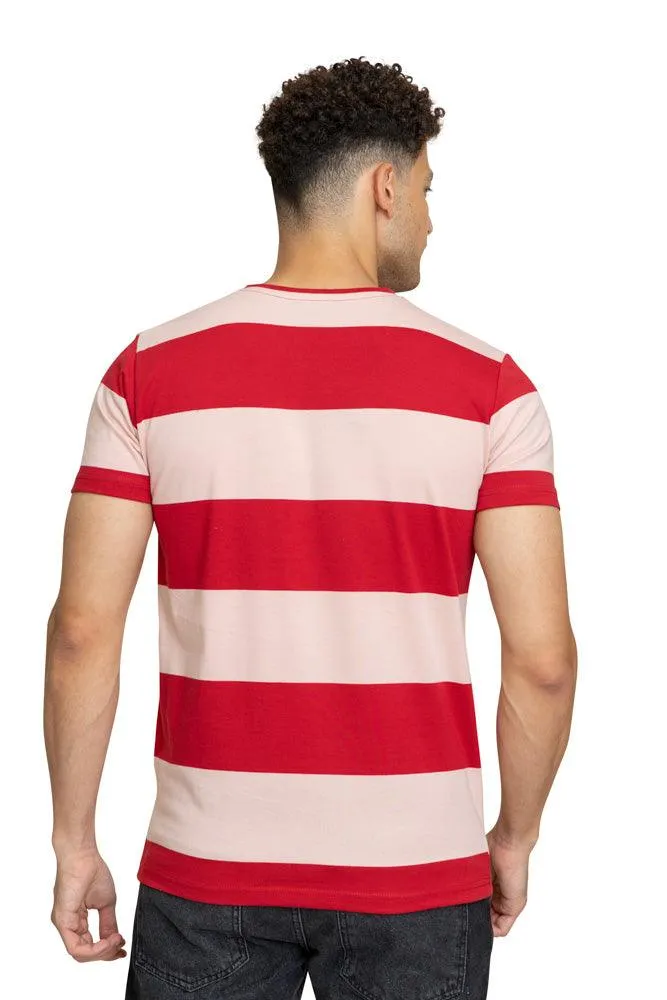 W.Striped Rouge Striped Round T-shirt